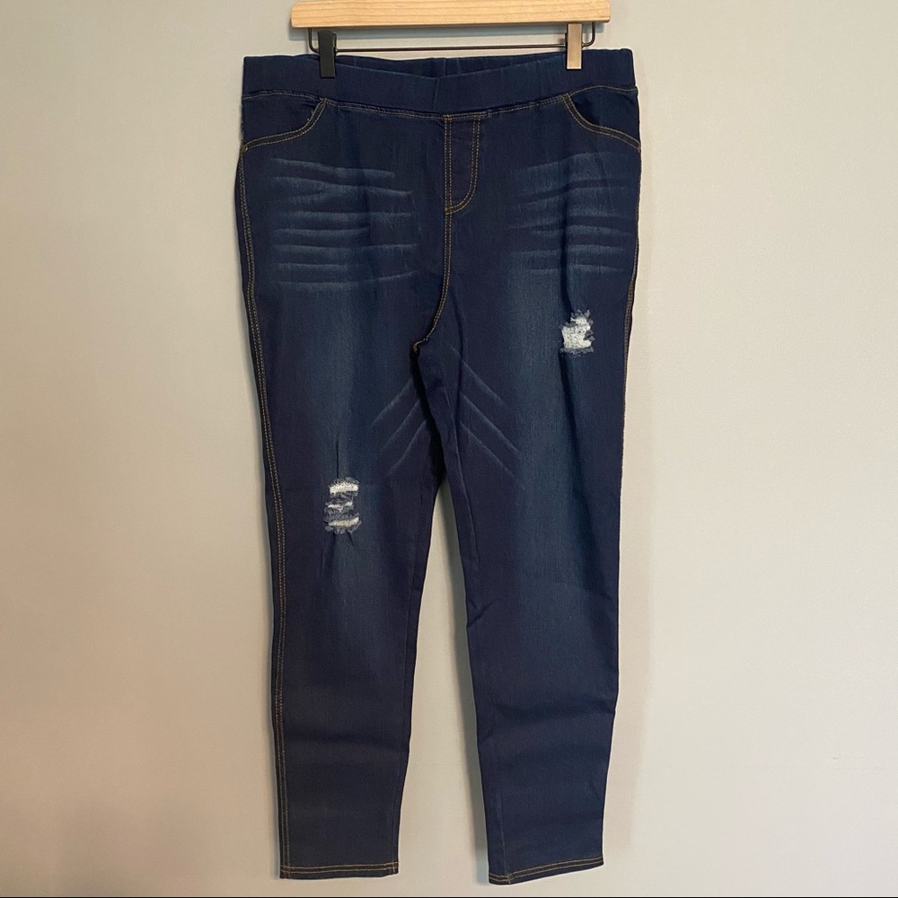 JVINI distressed plus size jeggings